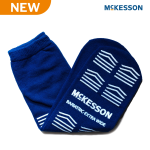 Slipper Socks McKesson Unisex Adult Bariatric / X-Wide Single Tread Single Patient Use Royal Blue
