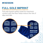 Slipper Socks McKesson Unisex Adult Bariatric / X-Wide Single Tread Single Patient Use Royal Blue