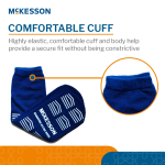 Slipper Socks McKesson Unisex Adult Bariatric / X-Wide Single Tread Single Patient Use Royal Blue