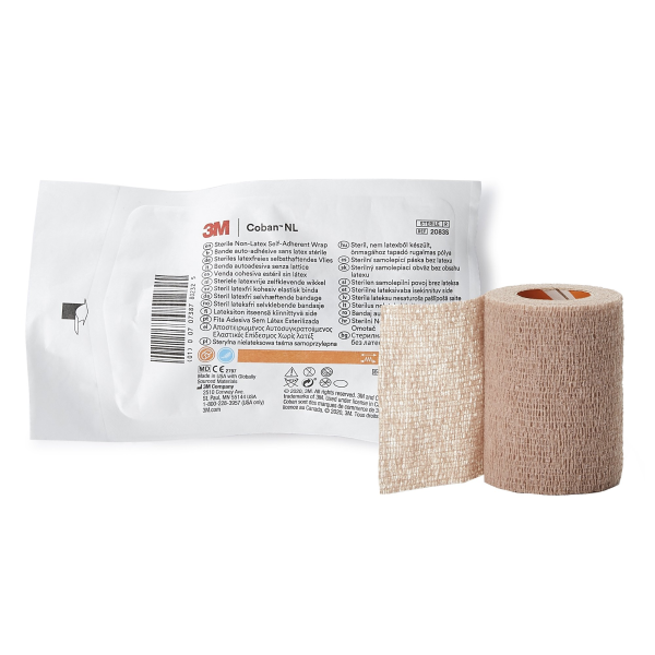 Cohesive Bandage 3M™ Coban™ LF 3 Inch X 5 Yard Self-Adherent Closure Tan Sterile Standard Compression