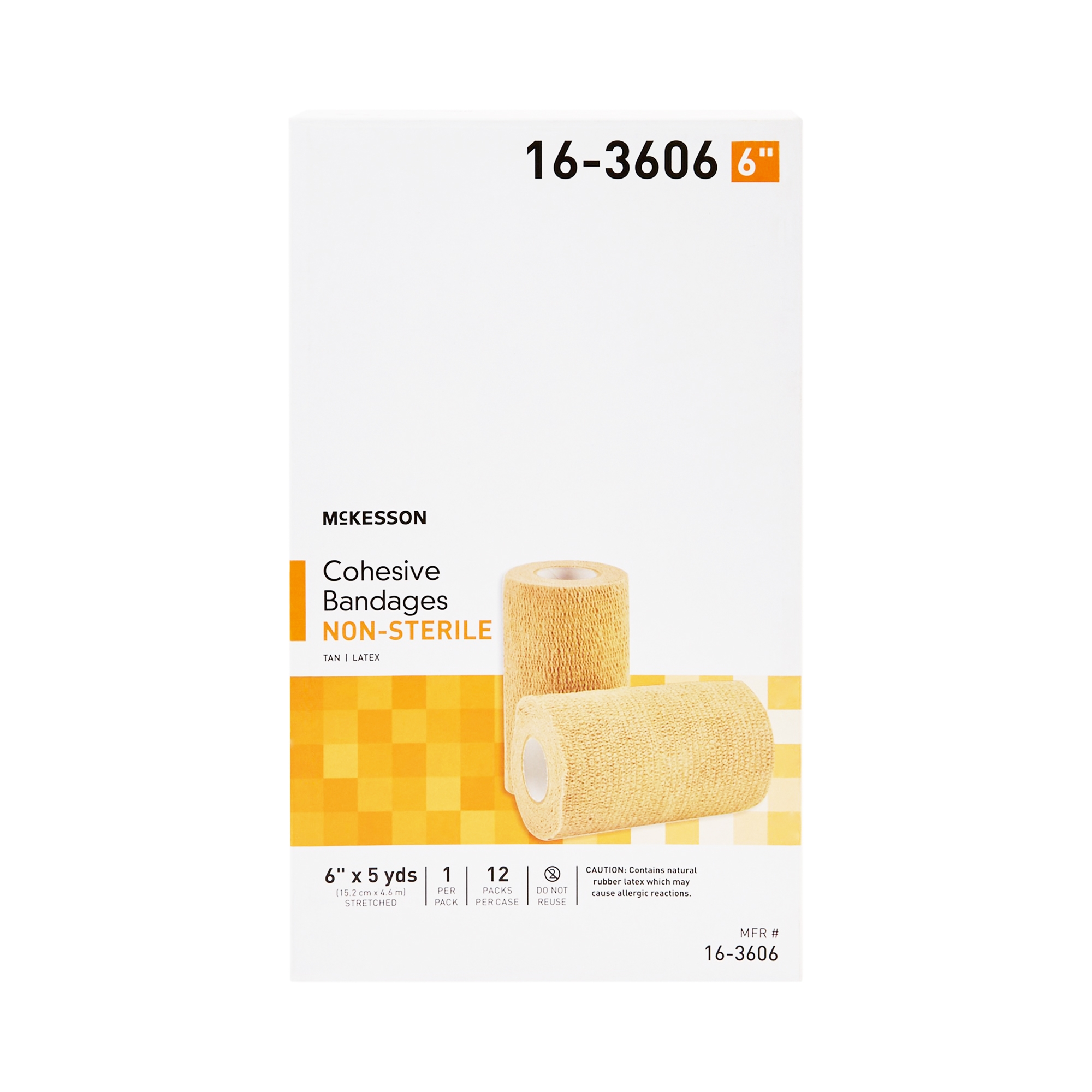 Cohesive Bandage McKesson 6 Inch X 5 Yard Self-adherent Closure Tan NonSterile Standard Compression