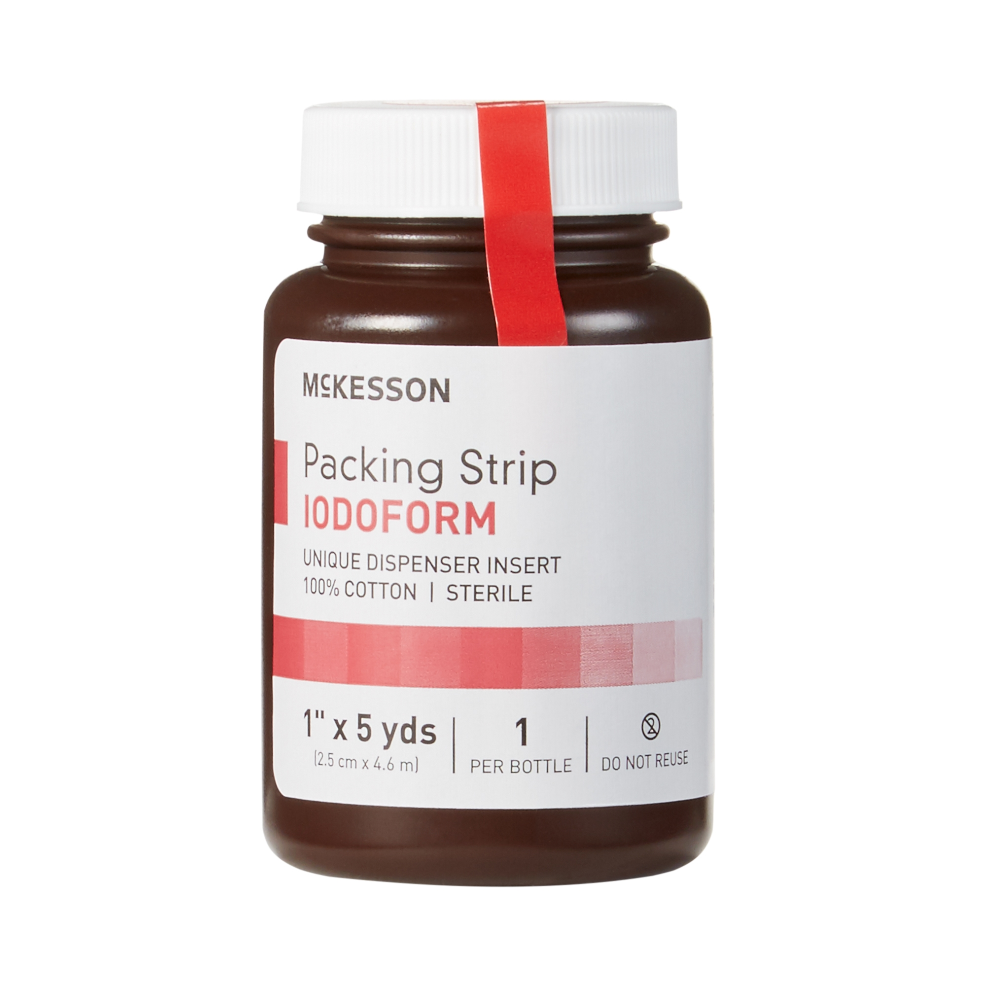 470442_front Wound Packing Strip McKesson Iodoform 1 Inch X 5 Yard Sterile Antiseptic #61-59345 - Image 1