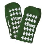 Slipper Socks Posey® Unisex Adult One Size Fits Most Double Tread Single Patient Use Green