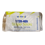 Slipper Socks Welmed Unisex Adult X-Large Single Tread Single Patient Use Gray