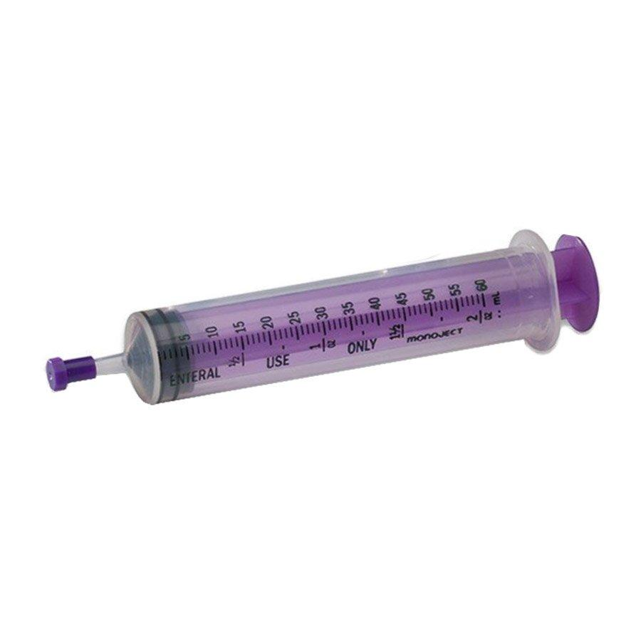 Cardinal Health Monoject Oral Dispenser Syringes, Polypropylene, Sterile, Enfit Tip, Disposable, 60 mL, Without Safety, Flat Top Style Cardinal Health Monoject Oral Dispenser Syringes, Polypropylene, Sterile, Enfit Tip, Disposable, 60 mL, Without Safety, Flat Top Style