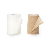 2 Layer Compression Bandage System FlexPress2™ 4 Inch X 7-1/10 Yard / 4 Inch X 8-9/10 Yard Self-Adherent Closure Tan / White NonSterile Standard Compression
