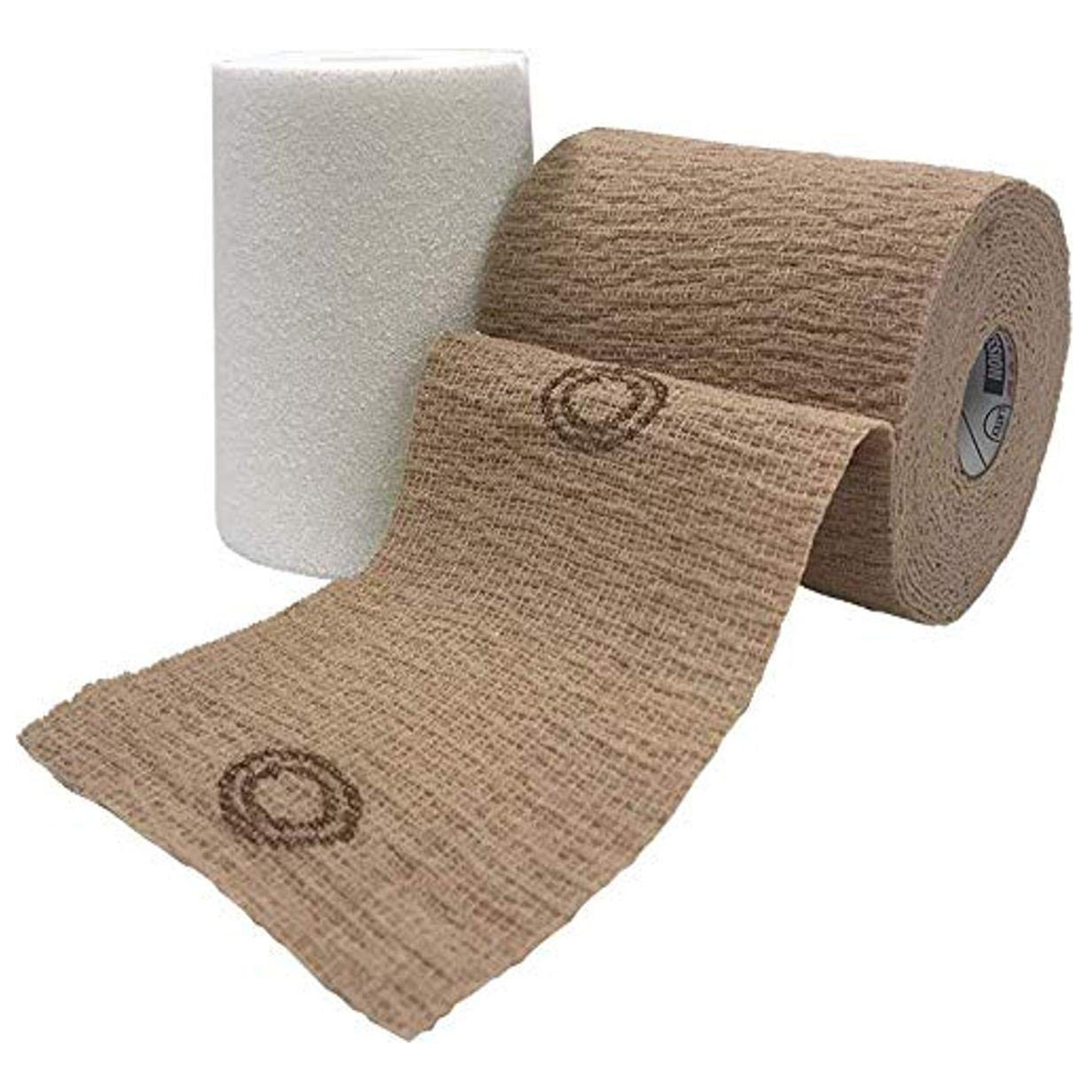 2 Layer Compression Bandage System CoFlex® TLC Zinc with Indicators 4 Inch X 6 Yard / 4 Inch X 7 Yard Self-adherent / Pull On Closure Tan NonSterile 25 to 30 mmHg