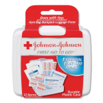 First Aid Kit Johnson and Johnson to Go Plastic Case