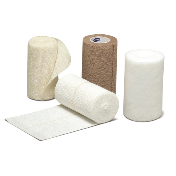 4 Layer Compression Bandage System FourPress® 4 Inch X 3-4/5 Yard, 4 Inch X 4-9/10 Yard, 4 Inch X 9-1/2 Yard, 4 Inch X 6-1/2 Yard Self-adherent / Tape Closure Tan / White NonSterile 30 to 40 mmHg