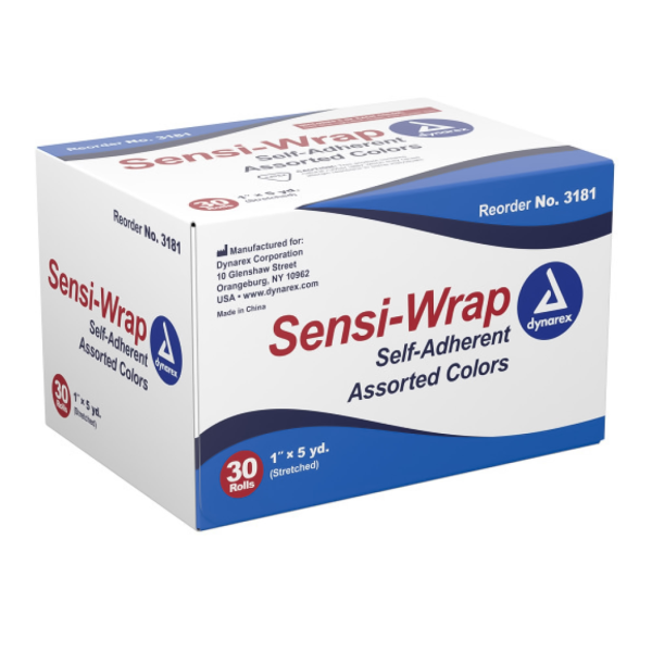 Cohesive Bandage Sensi-Wrap 1 Inch X 5 Yard Self-Adherent Closure Red / Green / Purple / Dark Blue / Pink / Light Blue NonSterile Standard Compression