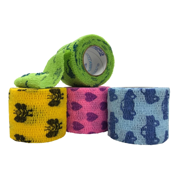 Cohesive Bandage CoFlex® 2 Inch X 5 Yard Self-Adherent Closure Kid Design (Assorted Print) NonSterile 14 lbs. Tensile Strength