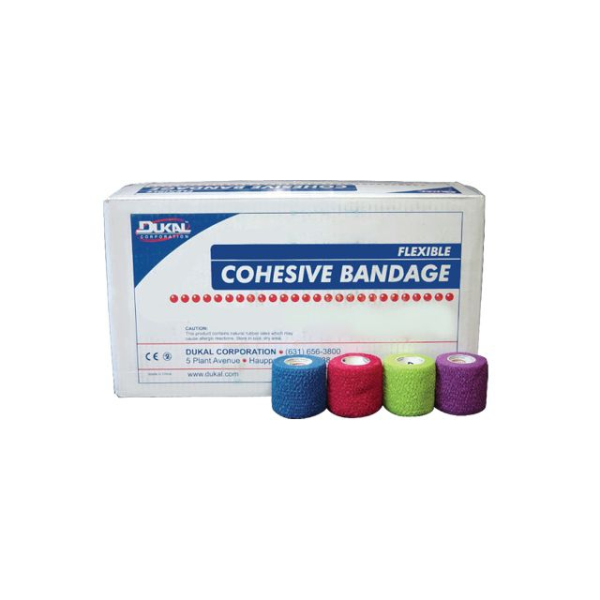Cohesive Bandage Dukal™ 2 Inch X 5 Yard Self-Adherent Closure Dark Blue NonSterile Standard Compression