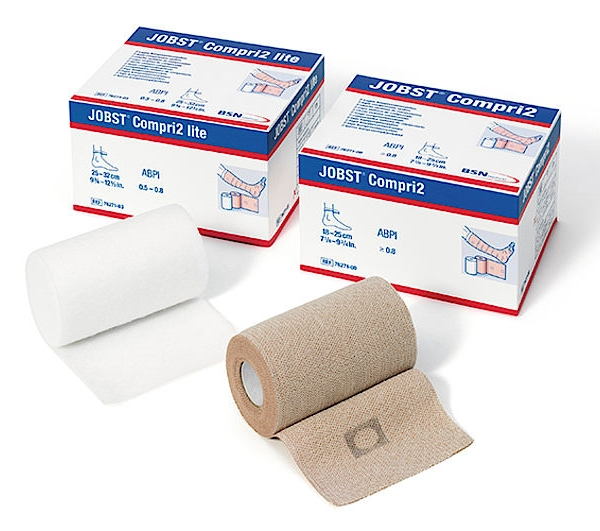 2 Layer Compression Bandage System JOBST® Compri2 7-1/8 to 9-3/4 Inch Length No Closure Tan NonSterile 40 mmHg