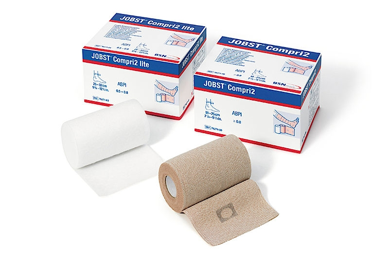 2 Layer Compression Bandage System JOBST® Compri2 7-1/8 to 9-3/4 Inch Length No Closure Tan NonSterile 40 mmHg
