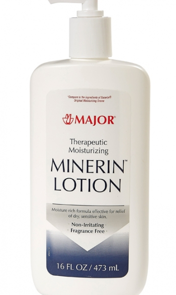 Hand and Body Moisturizer Minerin® 16 oz. Pump Bottle Unscented Lotion