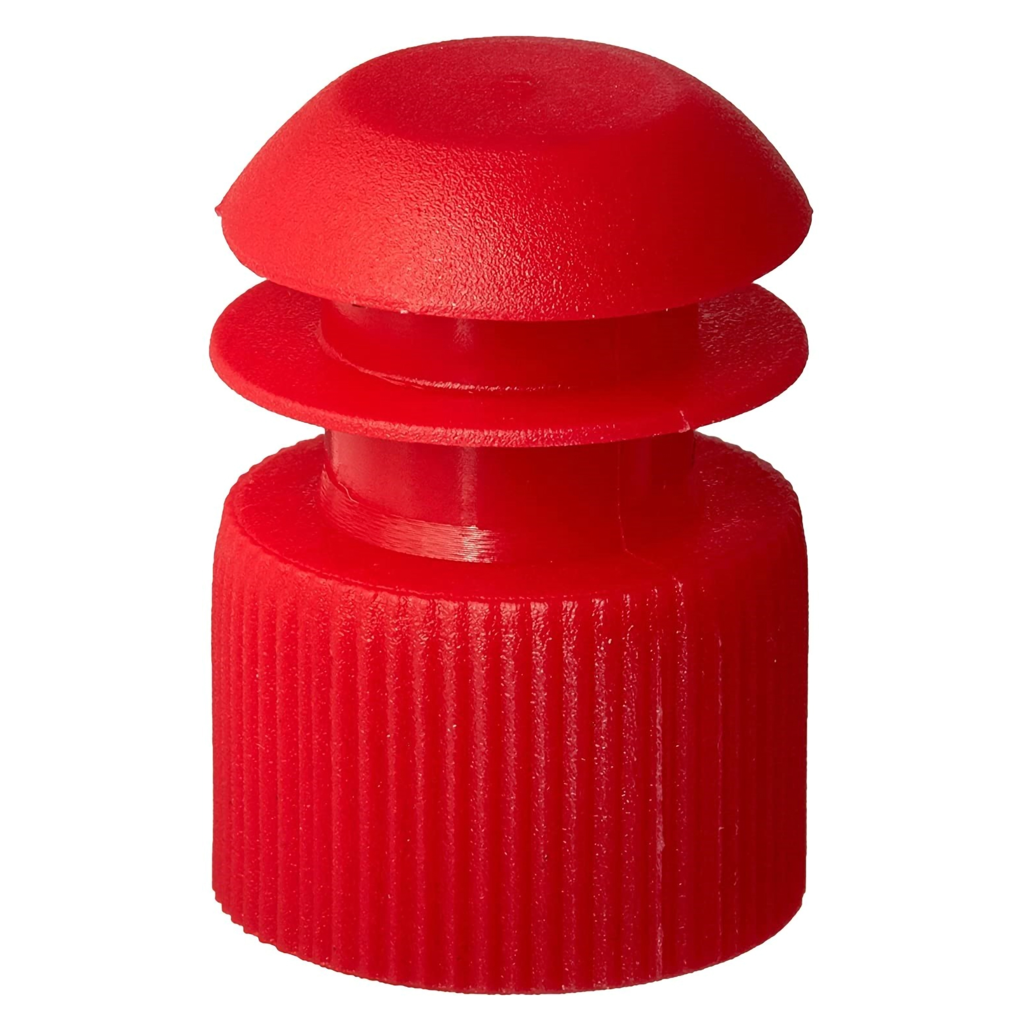 McKesson Tube Closure Polyethylene Flanged Plug Cap Red 13 mm For Use with 13 mm Blood Drawing Tubes, Glass Test Tubes, Plastic Culture Tubes NonSterile