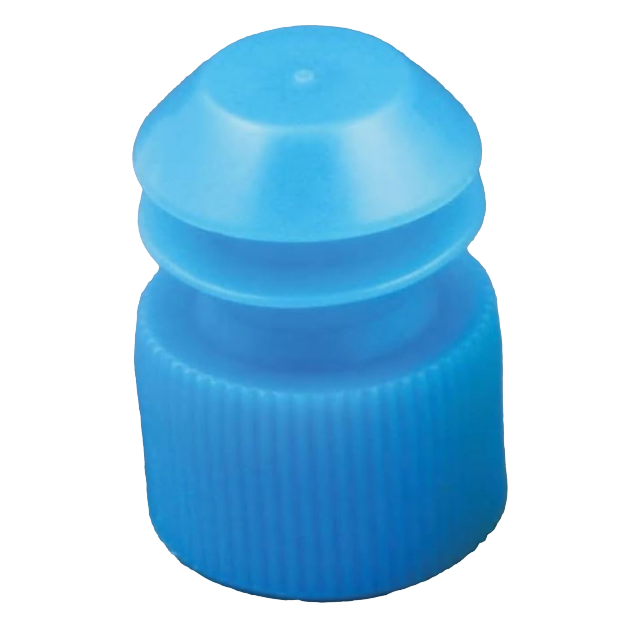 McKesson Tube Closure Polyethylene Flanged Plug Cap Blue 16 mm For 16 mm Blood Drawing Tubes, Glass Test Tubes, Plastic Culture Tubes NonSterile
