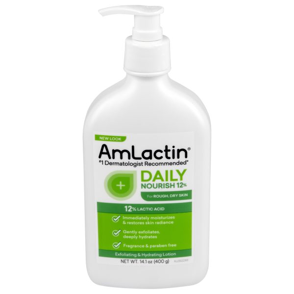Hand and Body Moisturizer Amlactin® Daily 14.1 oz. Pump Bottle Unscented Lotion