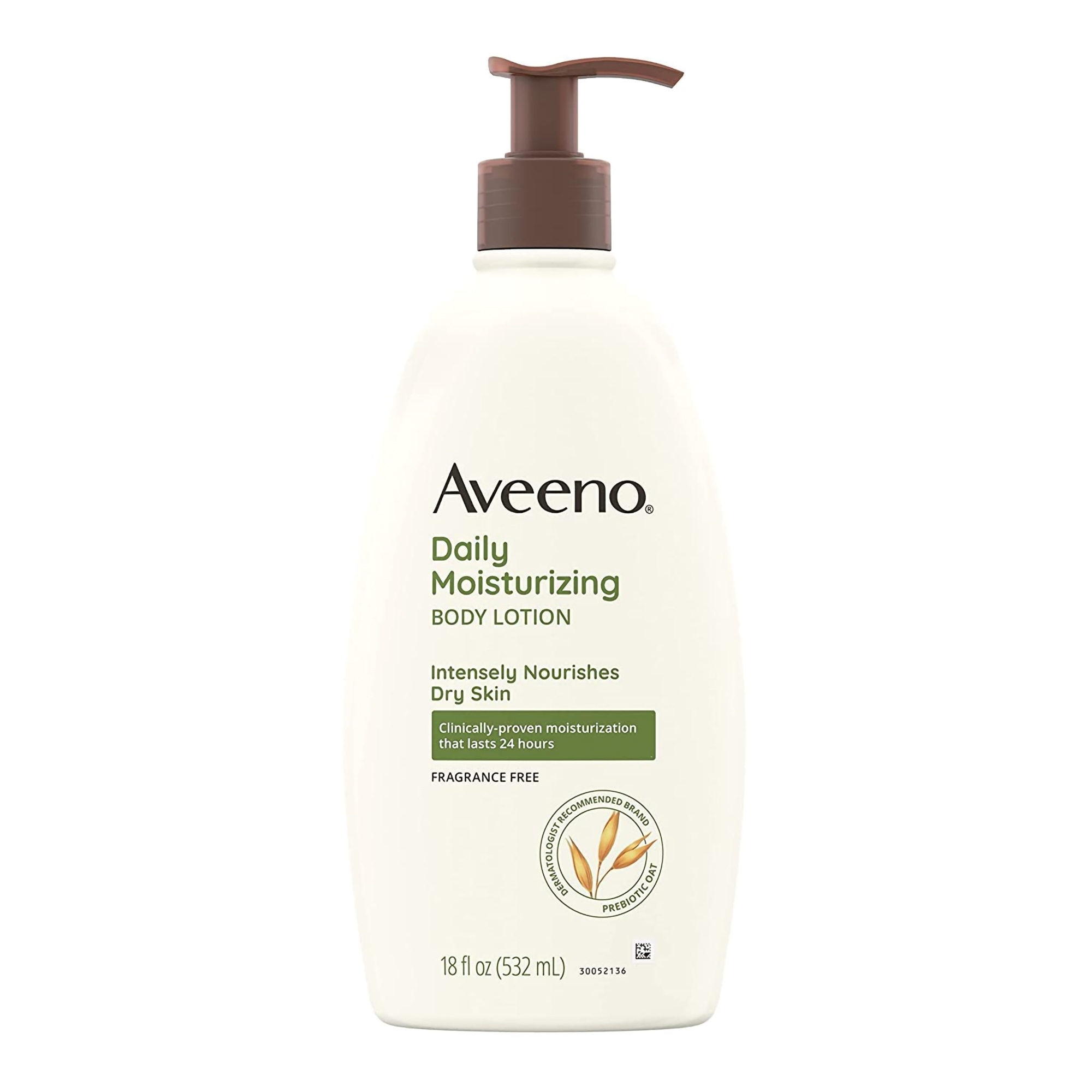 Hand and Body Moisturizer Aveeno® Daily Moisturizing 18 oz. Pump Bottle Unscented Lotion