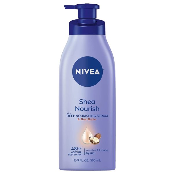 Hand and Body Moisturizer Nivea® Shea Nourish 16.9 oz. Pump Bottle Scented Lotion