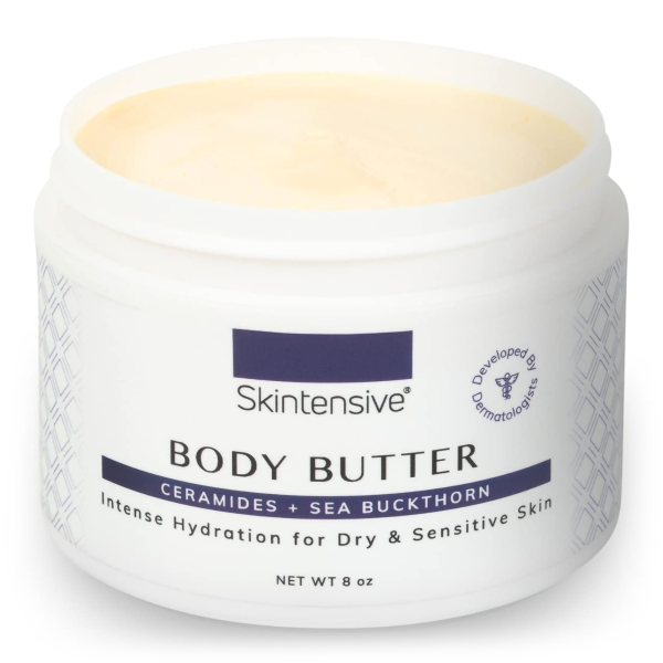 Hand and Body Moisturizer Skintensive® Body Butter 8 oz. Jar Unscented Cream
