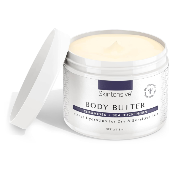 Hand and Body Moisturizer Skintensive® Body Butter 8 oz. Jar Unscented Cream