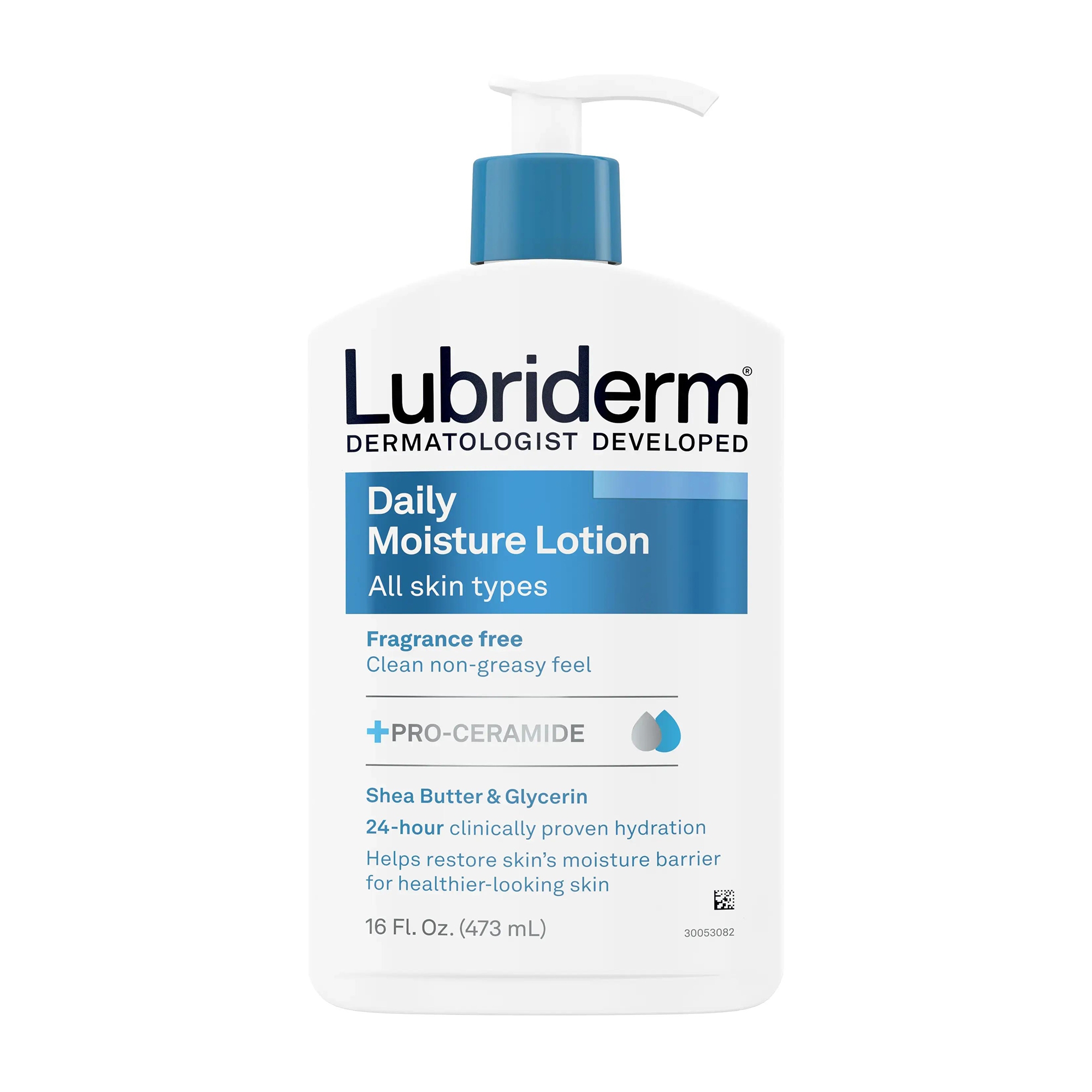 Hand and Body Moisturizer Lubriderm® 16 oz. Pump Bottle Unscented Lotion CHG Compatible Hand and Body Moisturizer Lubriderm® 16 oz. Pump Bottle Unscented Lotion CHG Compatible