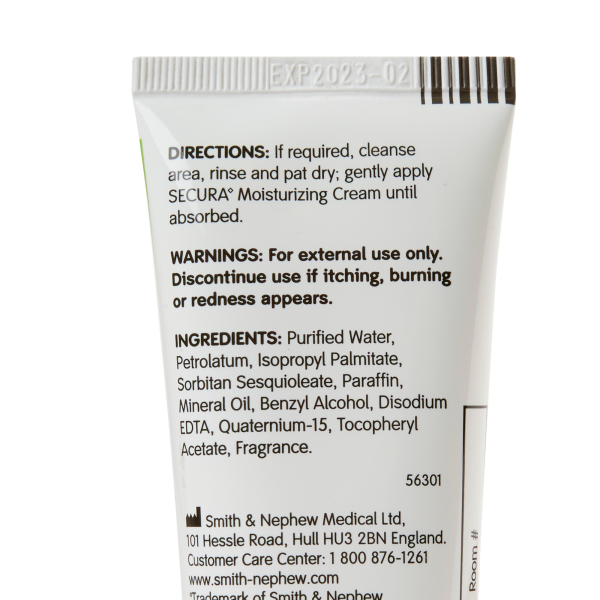 Hand and Body Moisturizer Secura™ 3 oz. Tube Unscented Cream