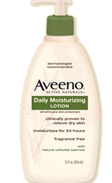 Hand and Body Moisturizer Aveeno® 12 oz. Pump Bottle Unscented Lotion