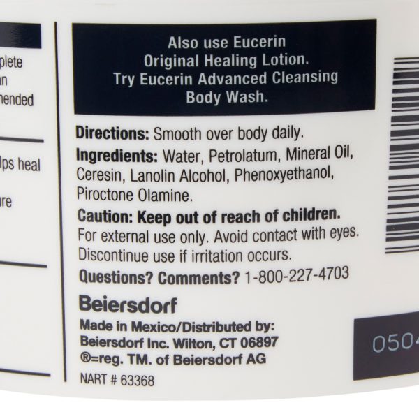 Hand and Body Moisturizer Eucerin® Original 16 oz. Jar Unscented Cream