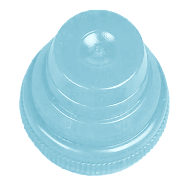 Globe® Scientific Tube Closure Polyethylene Plug Cap Light Blue For 10, 12, 13 and 16 mm Tubes NonSterile