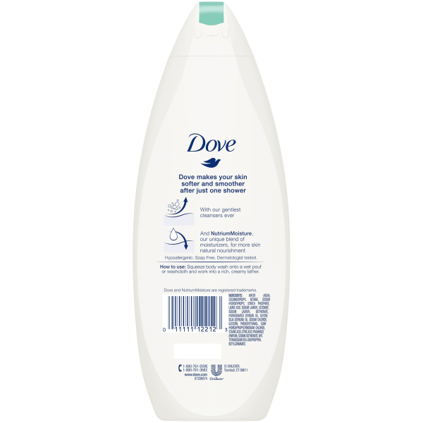 Body Wash Dove® Sensitive Skin Liquid 12 oz. Bottle Unscented