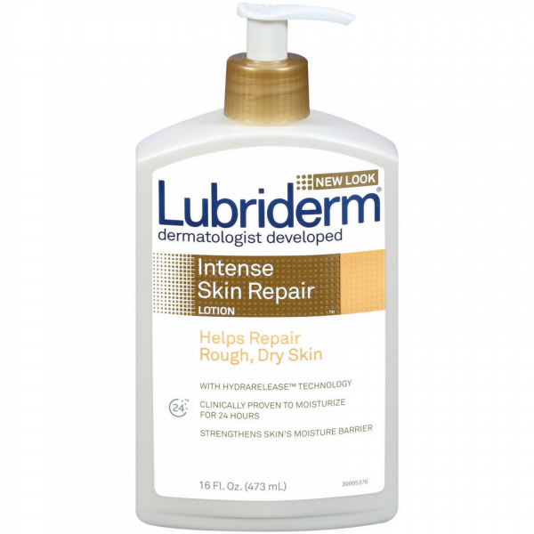 Hand and Body Moisturizer Lubriderm® Intense Skin Repair 16 oz. Pump Bottle Scented Lotion