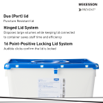 Pharmaceutical Waste Container McKesson Prevent® White Base 13-1/2 H X 17-3/10 W X 13 L Inch Vertical Entry 8 Gallon