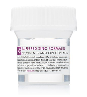 Prefilled Formalin Container StatClick™ 20 mL Fill in 40 mL (1.35 oz.) Screw Cap Warning Label NonSterile