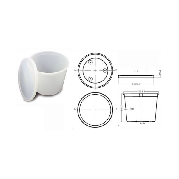 Lab Storage Container Oakridge Products Pathology Container Polyethylene 5,145 mL (174 oz.)