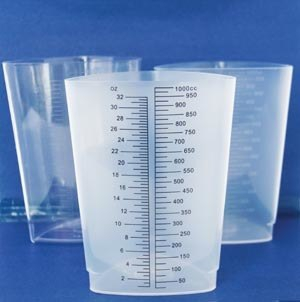 Graduated Container Triangular Polypropylene 32 oz.
