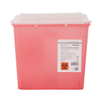 Sharps Container McKesson Prevent® Translucent Red Base 9-1/4 H X 10 W X 6 D Inch Horizontal Entry 2 Gallon