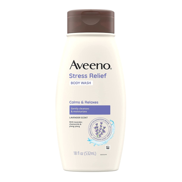 Body Wash Aveeno® Stress Free Liquid 18 oz. Bottle Lavender Scent