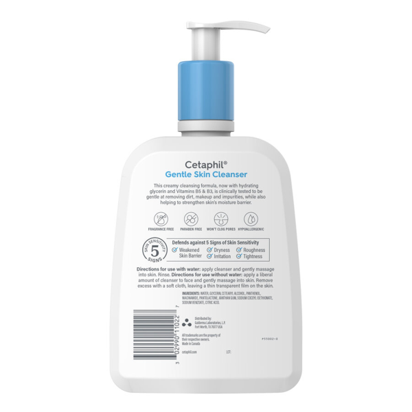 Facial Cleanser Cetaphil® Gentle Skin Cleanser Lotion 16 oz. Pump Bottle Unscented
