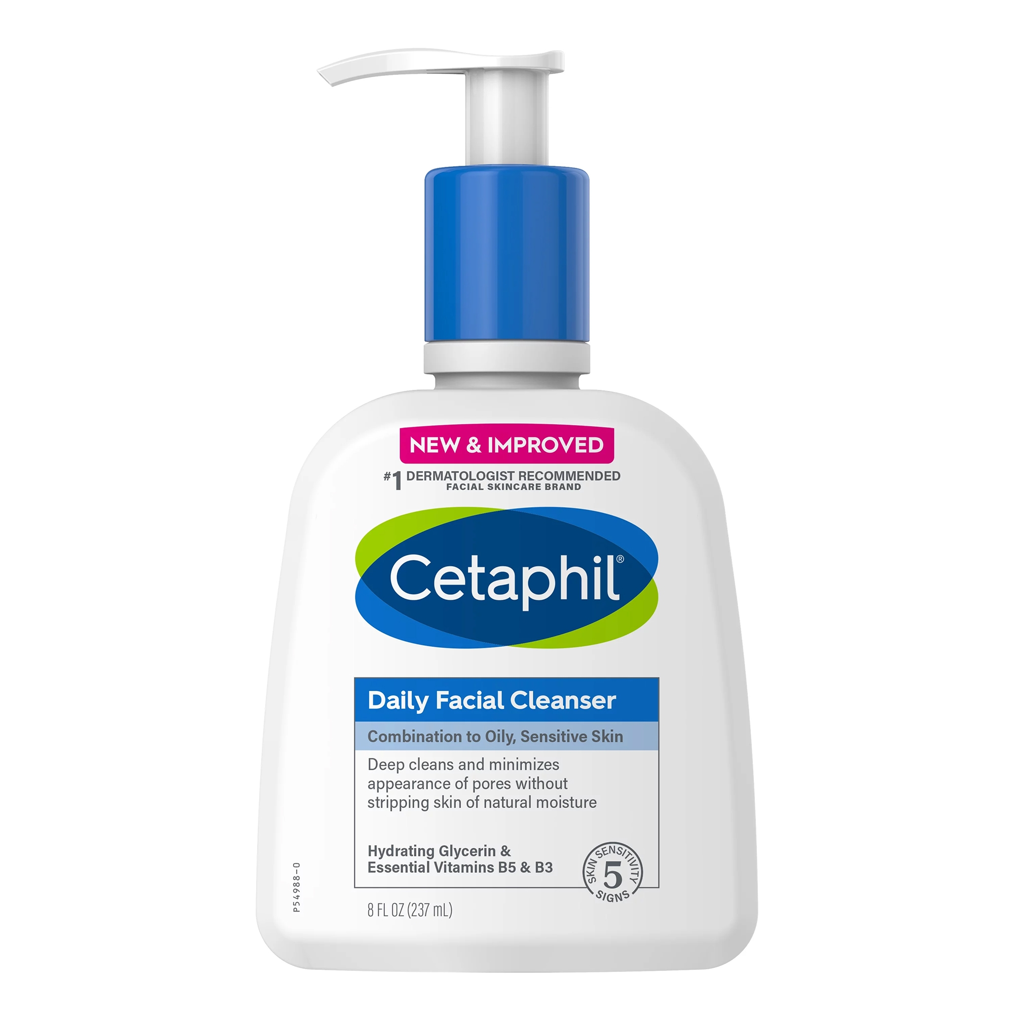 Facial Cleanser Cetaphil® Daily Facial Cleanser Gel 8 oz. Pump Bottle Gentle Scent