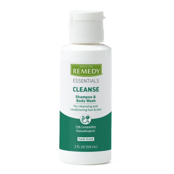 Shampoo and Body Wash Remedy Essentials 2 oz. Flip Top Bottle Citrus Vanilla Scent