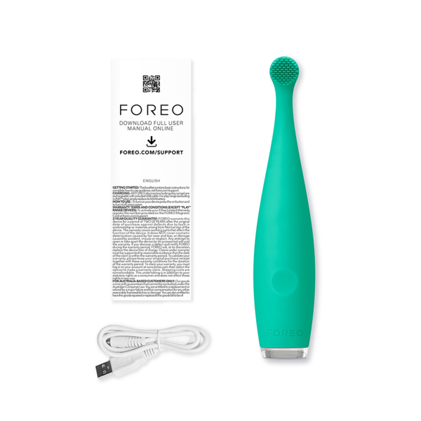 Sonic Toothbrush ISSA™ baby Kiwi Green Panda Ages Birth to 4 Years Silicone