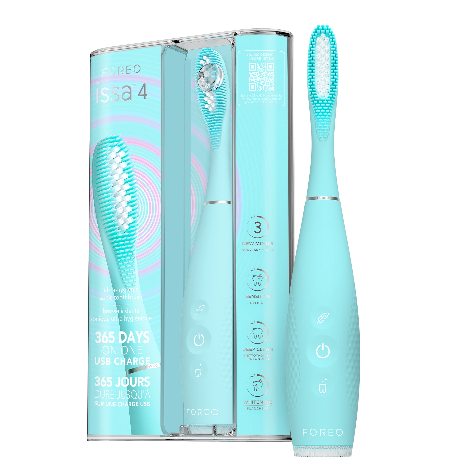 Sonic Toothbrush issa™ 4 Artic Blue Adult Silicone