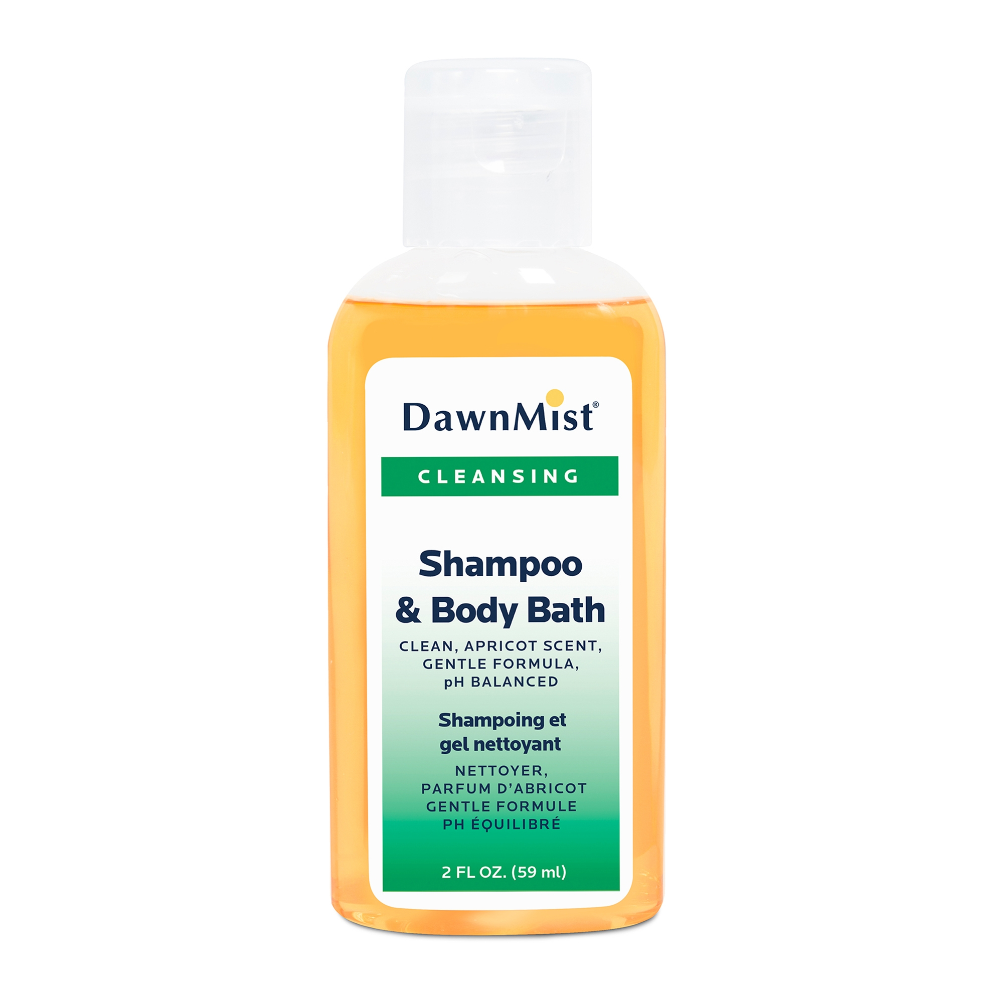 Shampoo and Body Wash DawnMist® 2 oz. Flip Top Bottle Apricot Scent