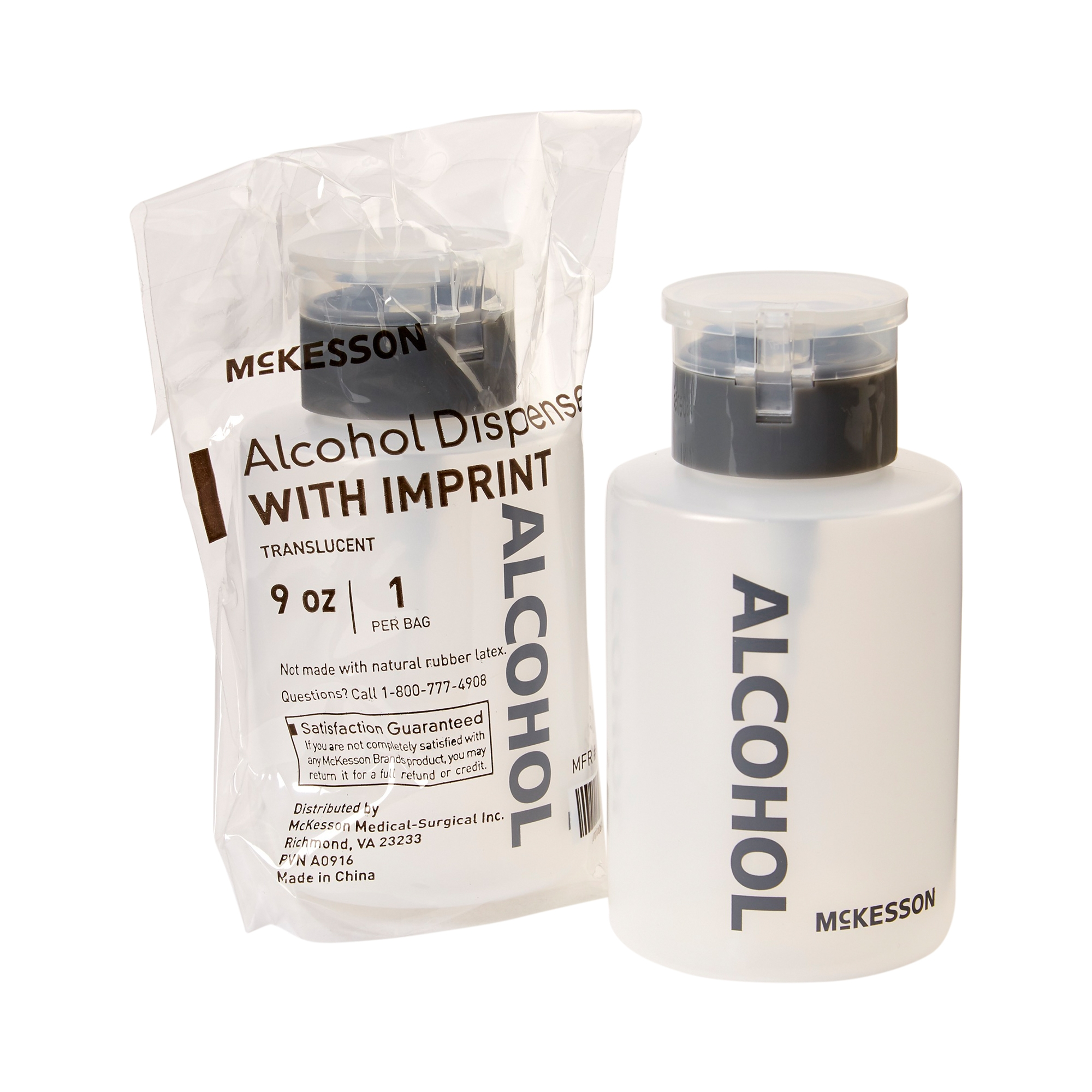 Alcohol Dispensing Bottle McKesson Polyethylene Opaque 9 oz. Alcohol Dispensing Bottle McKesson Polyethylene Opaque 9 oz.