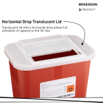 Sharps Container McKesson Prevent® Red Base 10-1/4 H X 7 W X 10-1/2 D Inch Horizontal Entry 2 Gallon