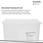Sharps Container McKesson Prevent® Translucent Base 10-3/4 H X 10-1/2 W X 4-3/4 D Inch Horizontal Entry 1.25 Gallon