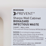 Sharps Container Cabinet / Wall Enclosure McKesson Prevent® 10H X 12.25W X 4.75D Inch High Impact Polystyrene Wall Mount Locking