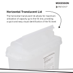 Sharps Container McKesson Prevent® Translucent Base 11 H X 12 W X 4-3/4 D Inch Horizontal Entry 1.35 Gallon